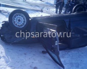 Нетрезвый водитель опрокинул автомобиль в городе Ртищево