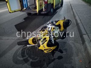 В результате ДТП на Московском шоссе госпитализирован мотоциклист
