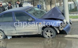 Нетрезвый водитель легковушки протаранил матчу освещения в Заводском районе
