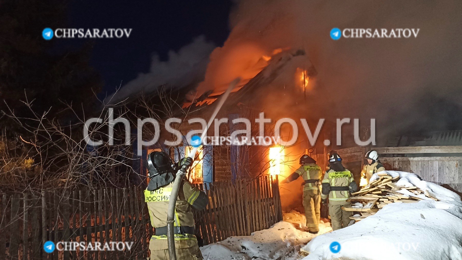 Пожарные ликвидировали возгорание частного дома в Гагаринском районе –  03.02.2024 – ЧП Саратов