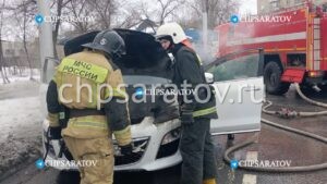 В Ленинском районе произошло возгорание автомобиля
